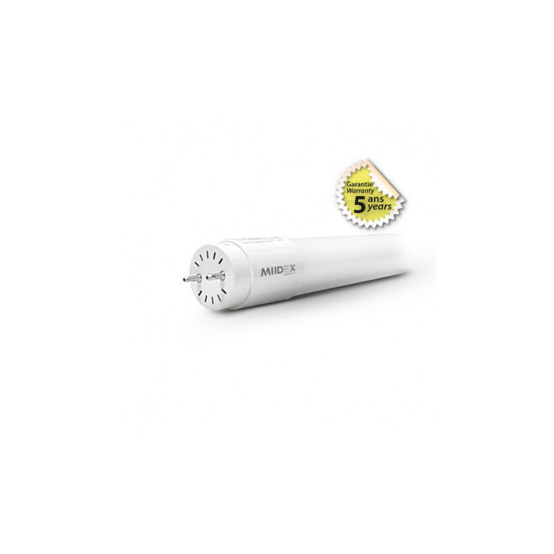 foto del prodotto miidex lighting tubo led t8 con starter ac85 265v 18w 2700lm 145 1500mm bianco naturale 4000k