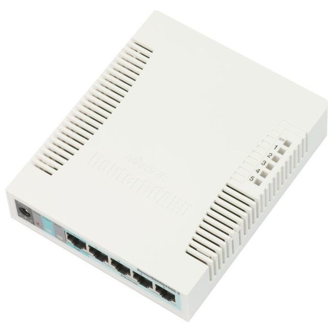 foto del prodotto mikrotik rb260gs gigabit ethernet 10-100-1000 supporto power over ethernet bianco
