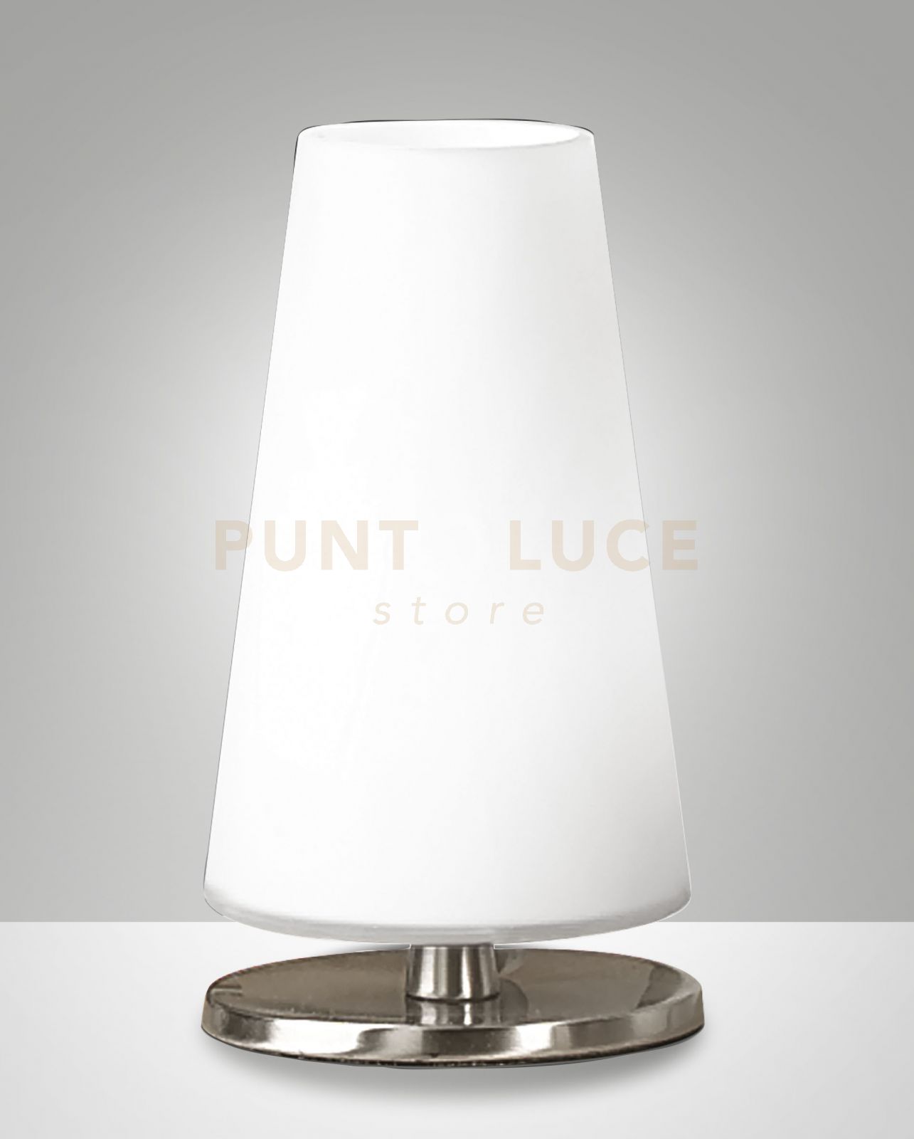 foto del prodotto milady lampada da tavolo attacco g9 lampadina inclusa colore nichel satinato dimmerabile d.6cm