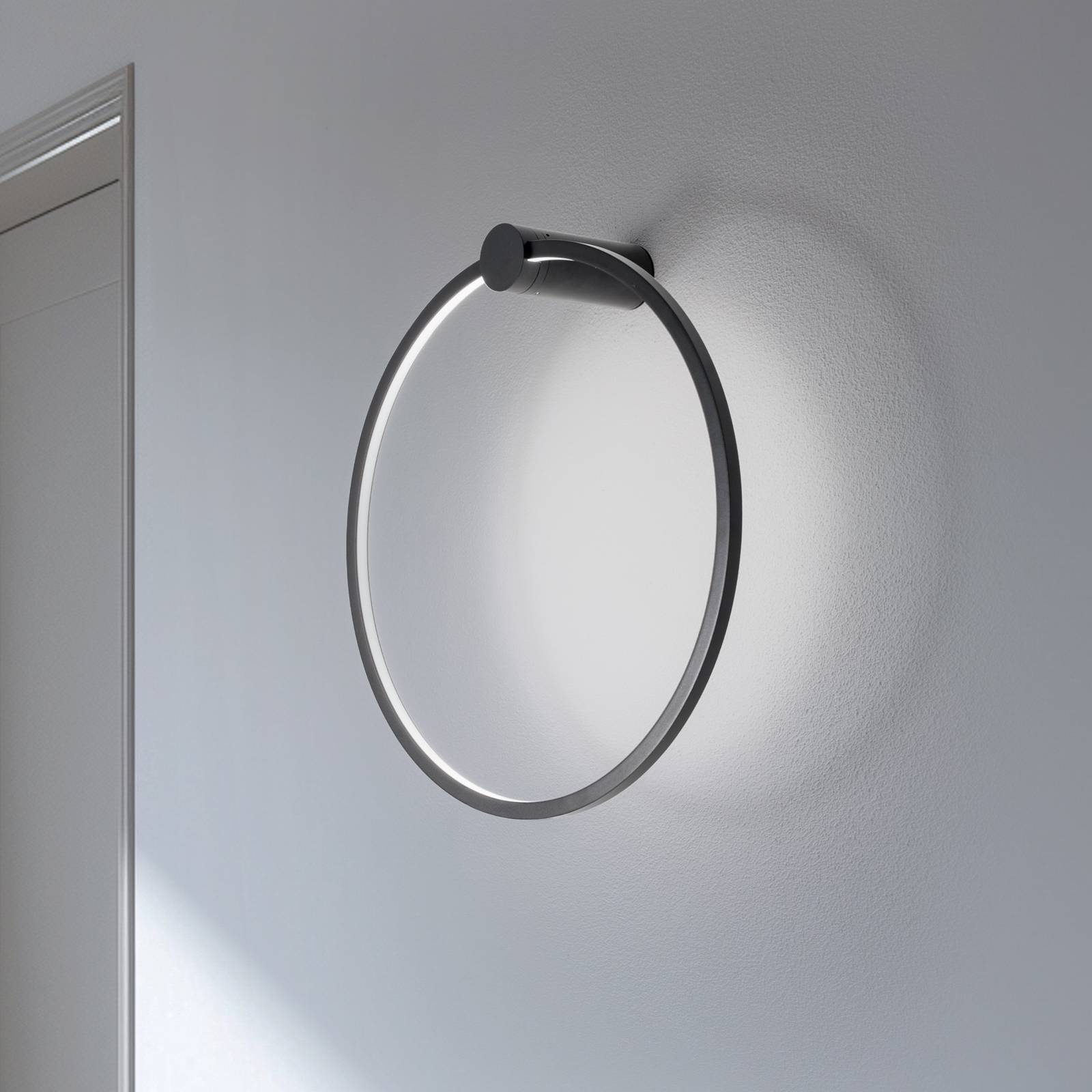 foto del prodotto milagro lighting applique a led saturno, nero, 50 cm, metallo, 4.000 k