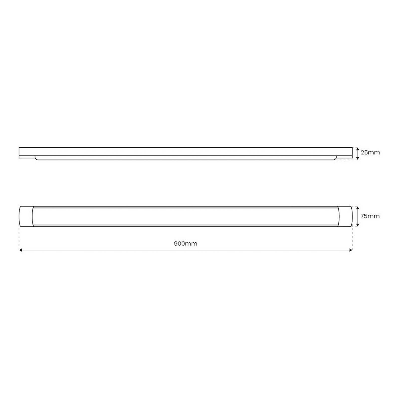 foto del prodotto milagro lighting plafoniera led batten, lunghezza 90 cm, alluminio, bianco, 4.000 k