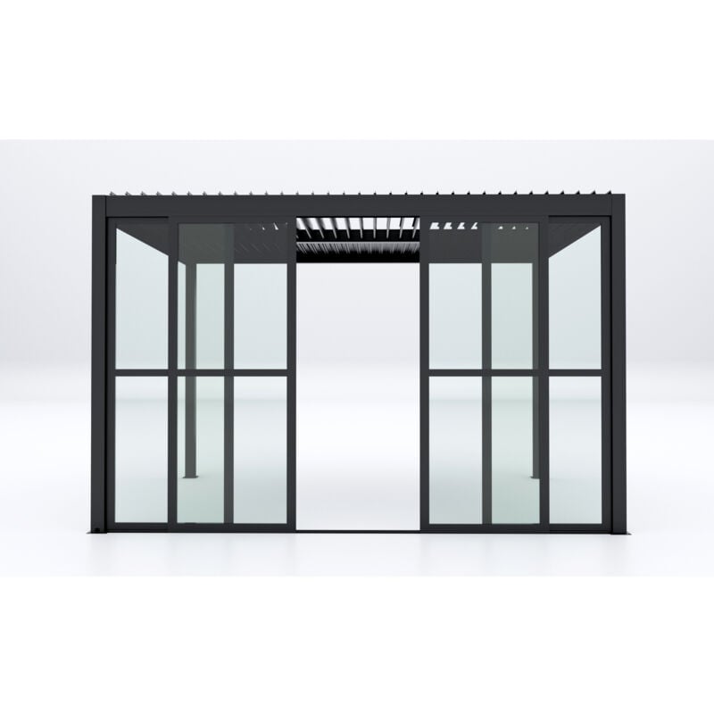 foto del prodotto milani home alabaster laterale in policarbonato per pergola bioblimatica 4 m