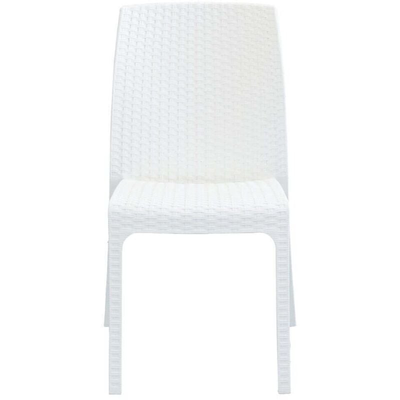 foto del prodotto milani home alma sedia da giardino impilabile in wicker stampato