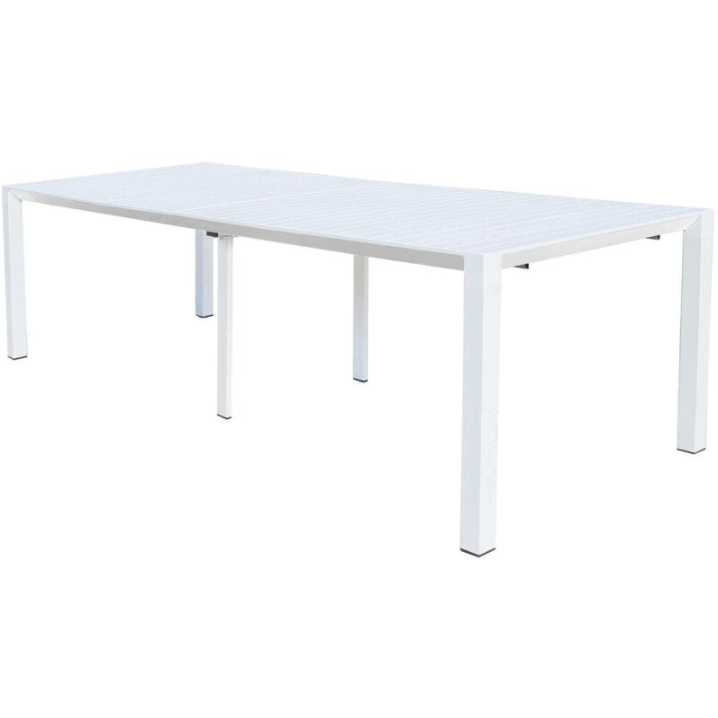 foto del prodotto milani home arizona set tavolo in alluminio cm 100 x 51,50 104 156 208 260 x 74 h con 6 poltrone lotus