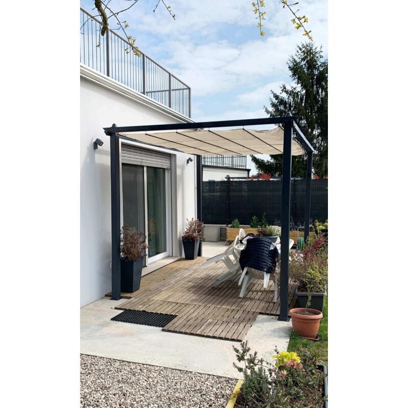 foto del prodotto milani home aron gazebo da giardino 3 x 4 m