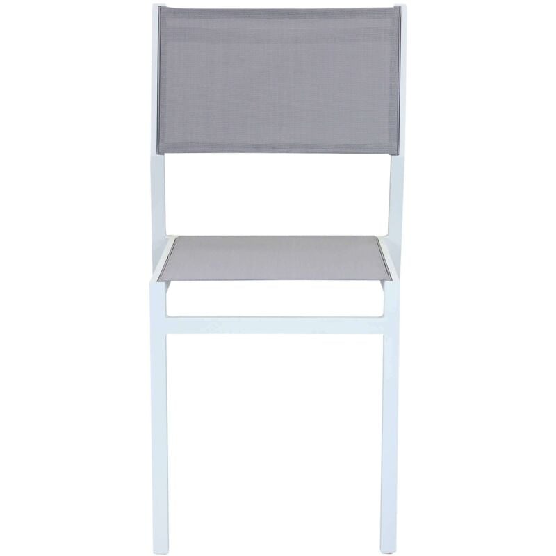 foto del prodotto milani home aulus sedia da giardino in alluminio e textilene impilabile