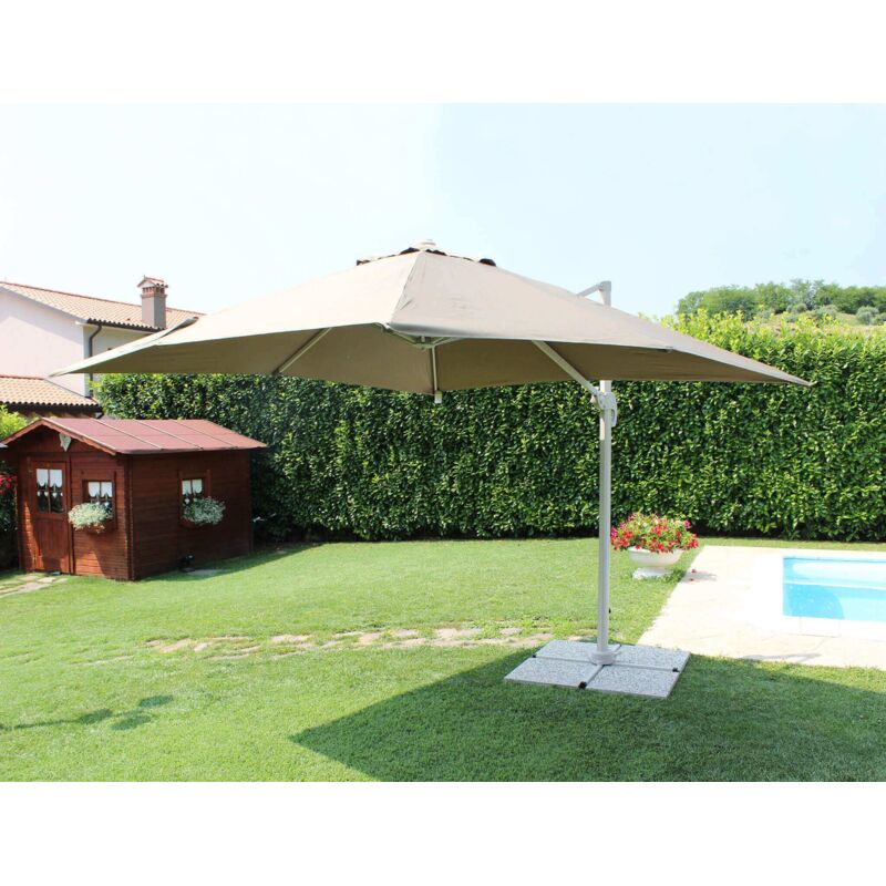 foto del prodotto milani home bactrus ombrellone da giardino decentrato 3 x 3 m
