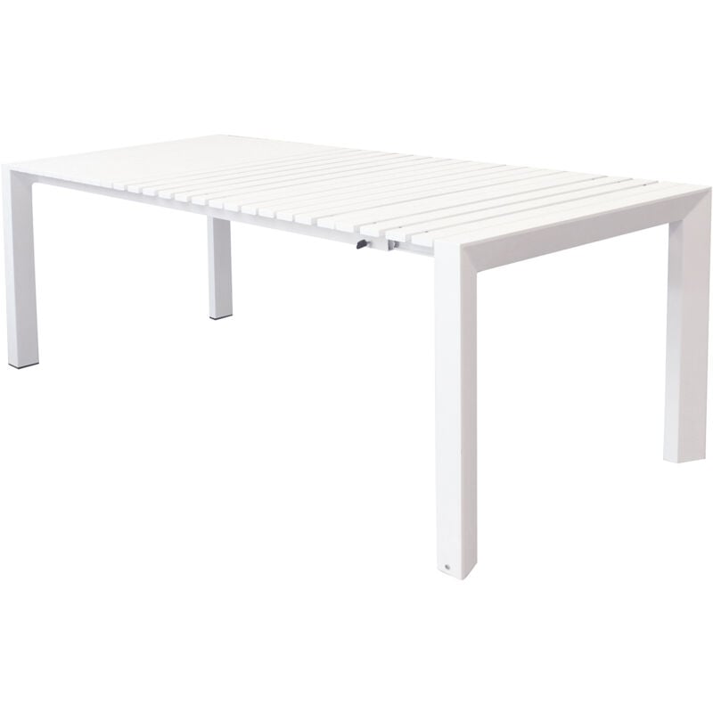 foto del prodotto milani home bruno tavolo con struttura in alluminio verniciato bianco o antracite