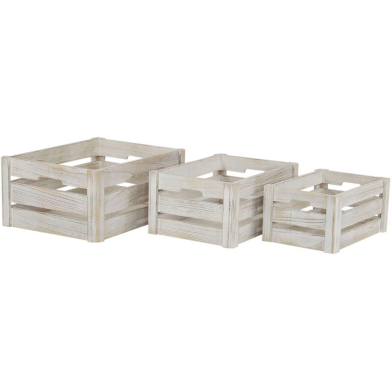 foto del prodotto milani home bryson set di 3 cassette in legno