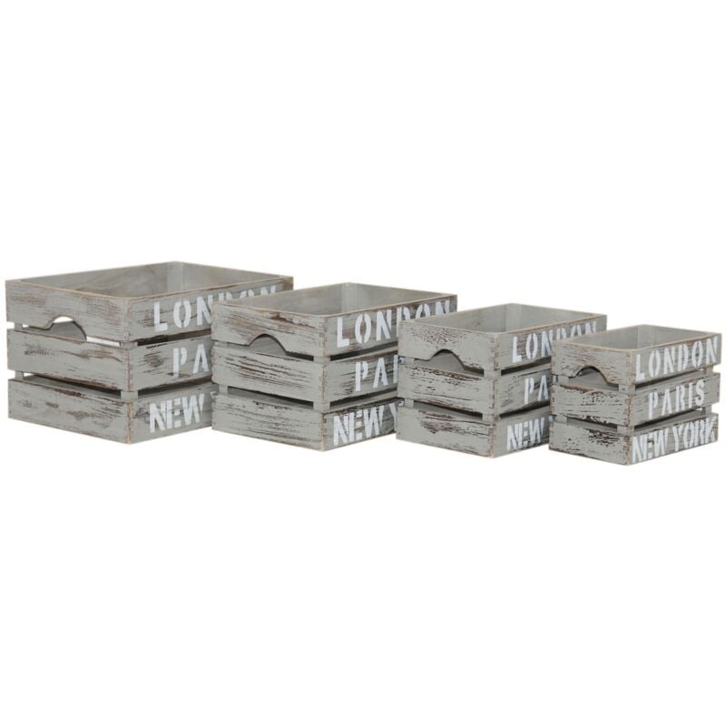 foto del prodotto milani home carson set di 4 cassette in legno