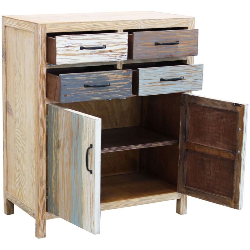 foto del prodotto milani home colorwood credenza due antine in legno colorato