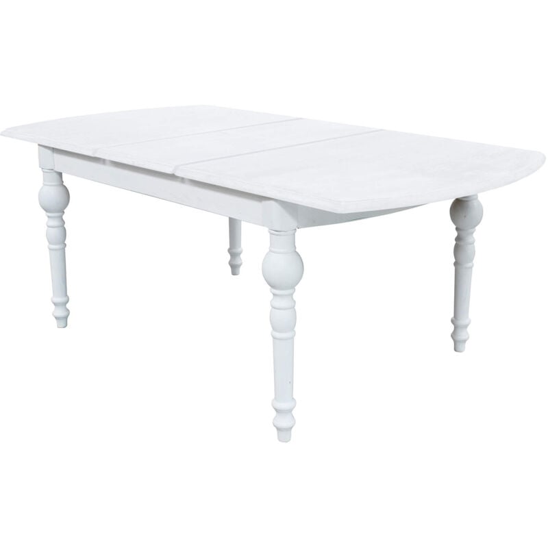 foto del prodotto milani home cross tavolo vintage allungabile in legno con piano stondato