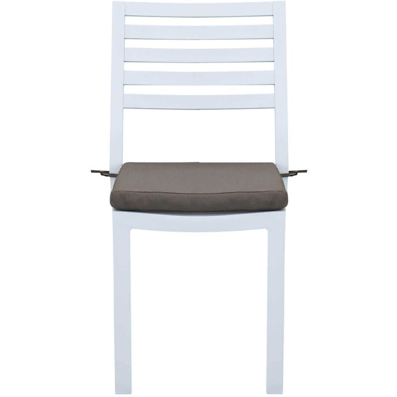 foto del prodotto milani home dexter sedia da giardino in alluminio impilabile con cuscino