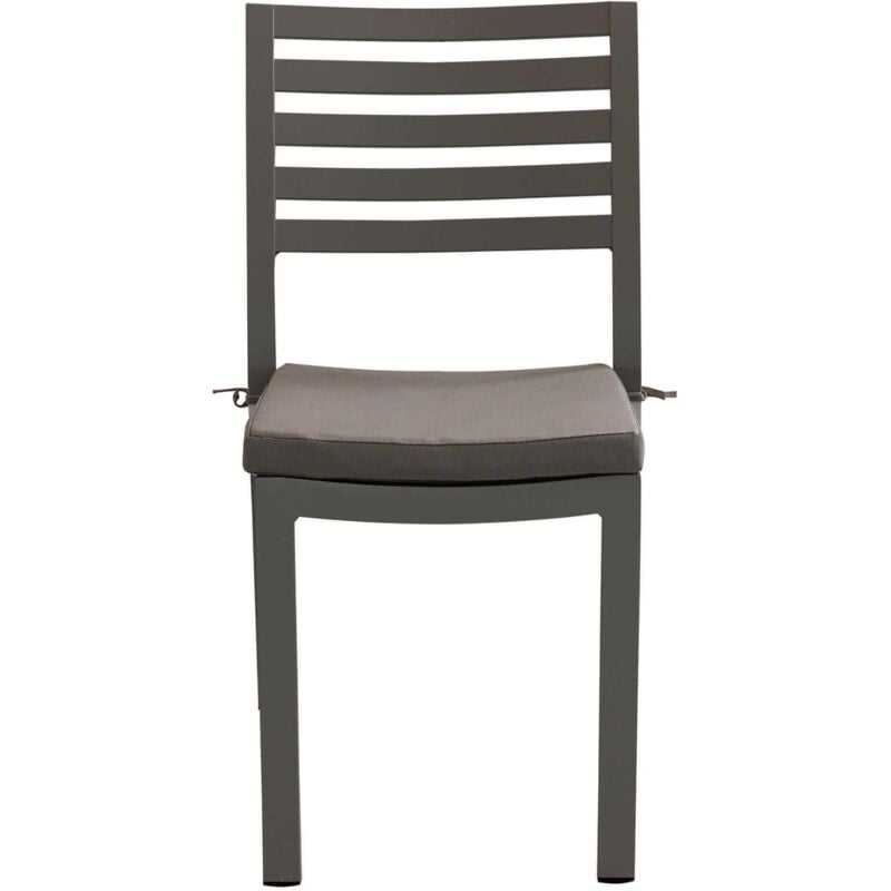 foto del prodotto milani home dexter sedia da giardino in alluminio impilabile con cuscino