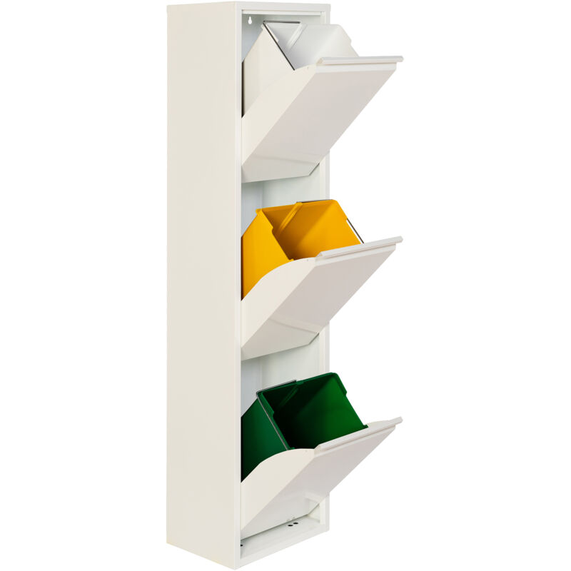 foto del prodotto milani home domi mobile a 3 ante per raccolta differenziata