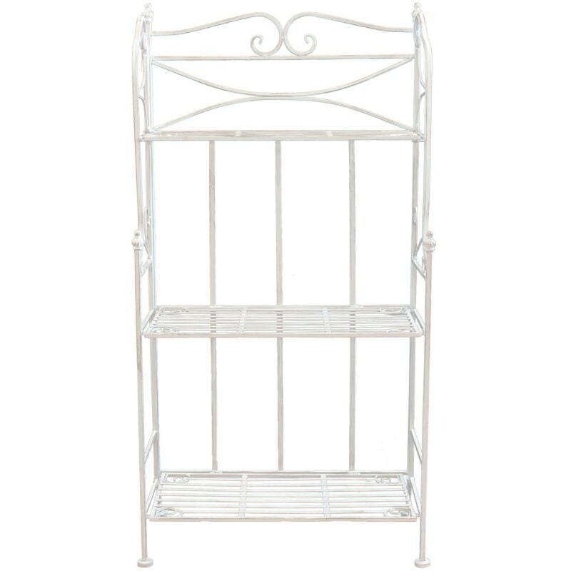 foto del prodotto milani home doriane scaffale 3 piani stile provenzale in ferro verniciato