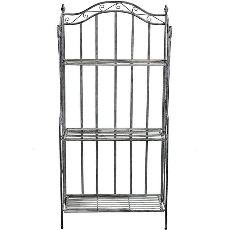 foto del prodotto milani home flavienne scaffale 3 piani stile provenzale in ferro verniciato