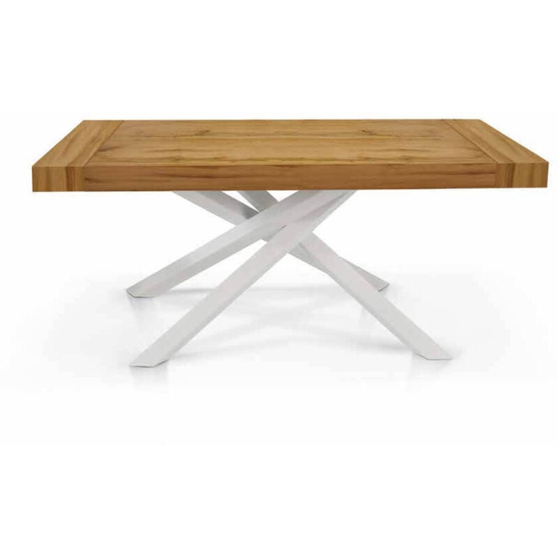 foto del prodotto milani home flora tavolo in legno e acciaio 180 x 100