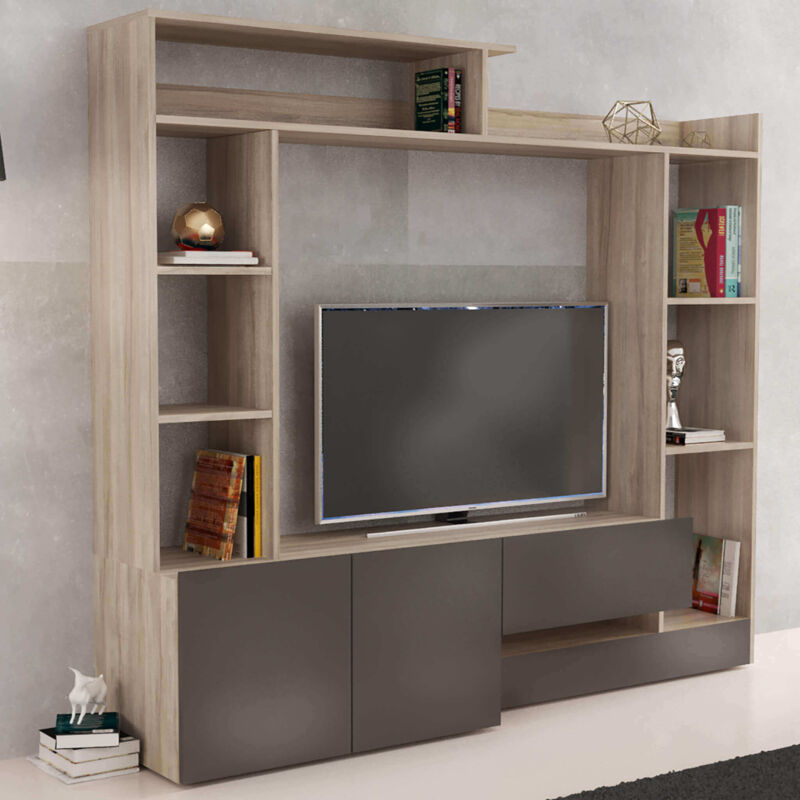 foto del prodotto milani home floriano parete attrezzata soggiorno