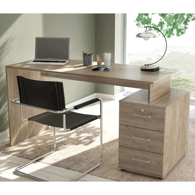 foto del prodotto milani home - gallieno - scrivania moderna con cassetti