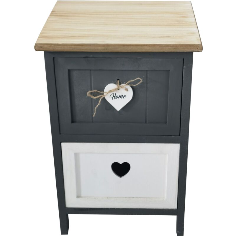 foto del prodotto milani home genesis mobiletto in legno con cassetti