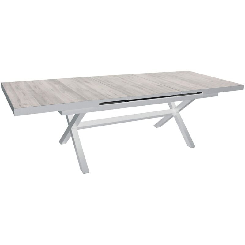 foto del prodotto milani home gres tavolo da giardino allungabile in alluminio e gres