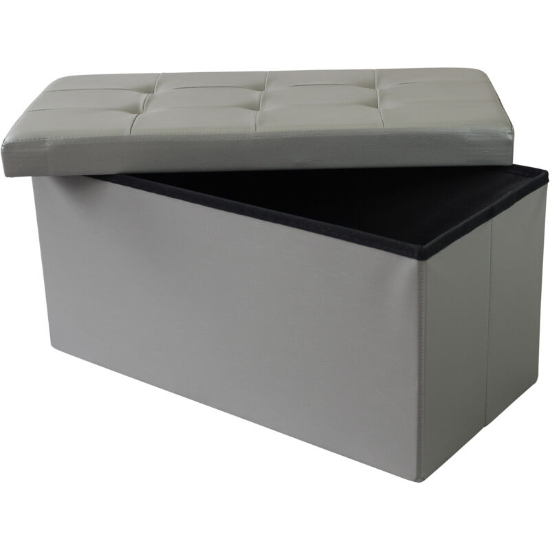 foto del prodotto milani home iro pouf rettangolare in ecopelle