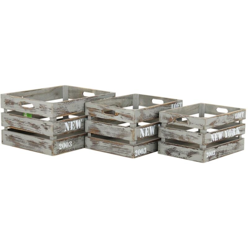 foto del prodotto milani home jace set di 3 cassette in legno