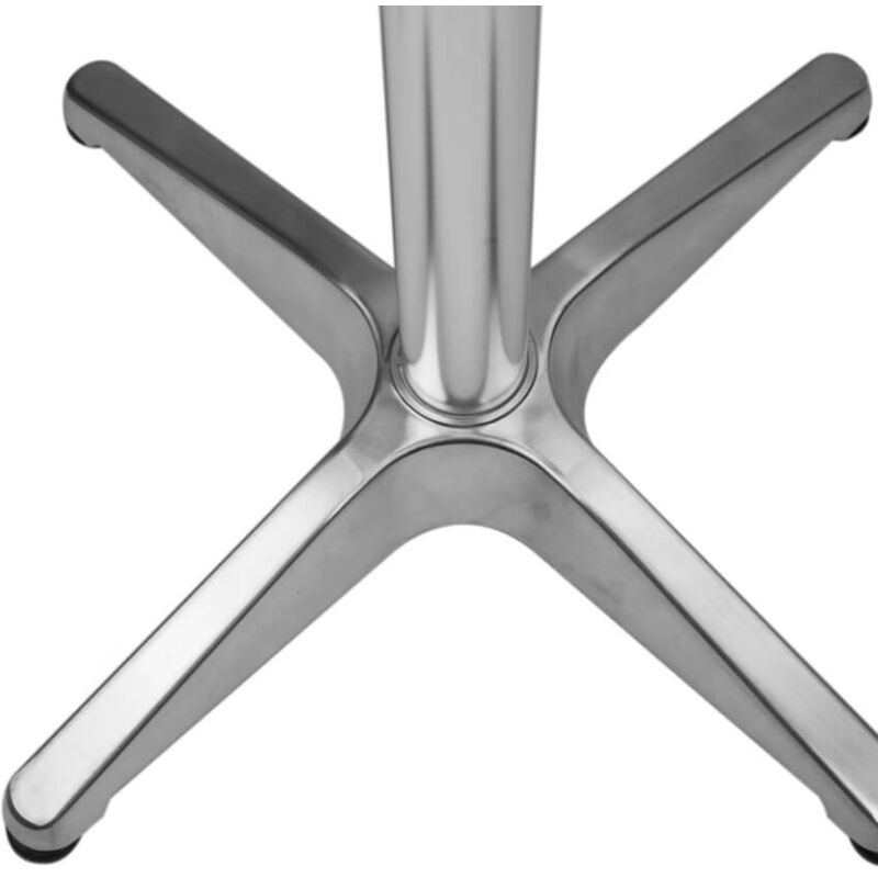 foto del prodotto milani home jameson tavolo quadrato a colonna in acciaio e alluminio waterproof