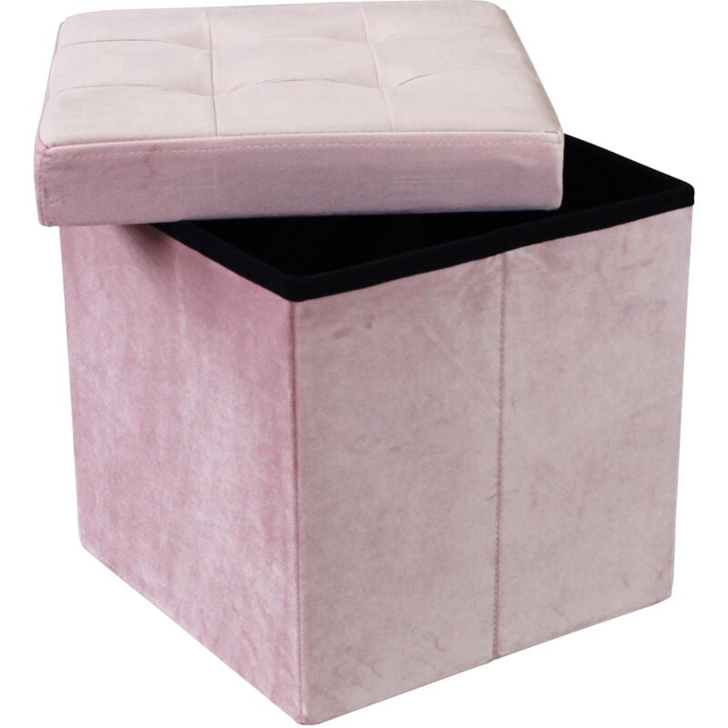 foto del prodotto milani home - kati - pouf quadrato in velluto
