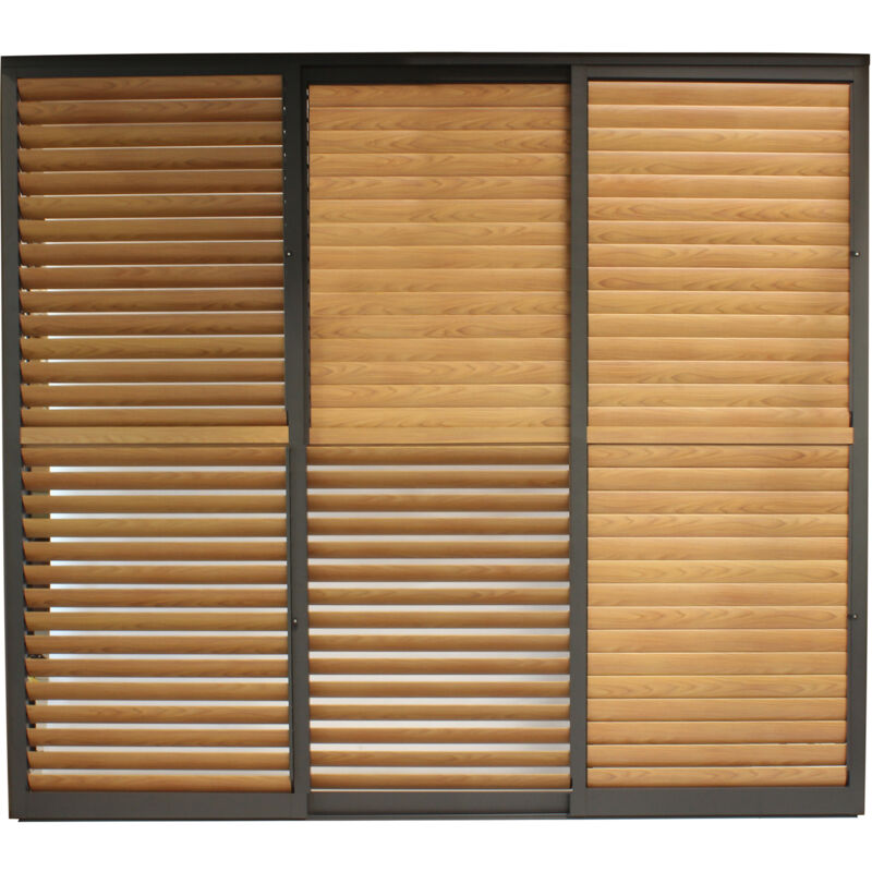 foto del prodotto milani home lamm laterale scorrevole con lamelle per pergola bioclimatica da 3 m