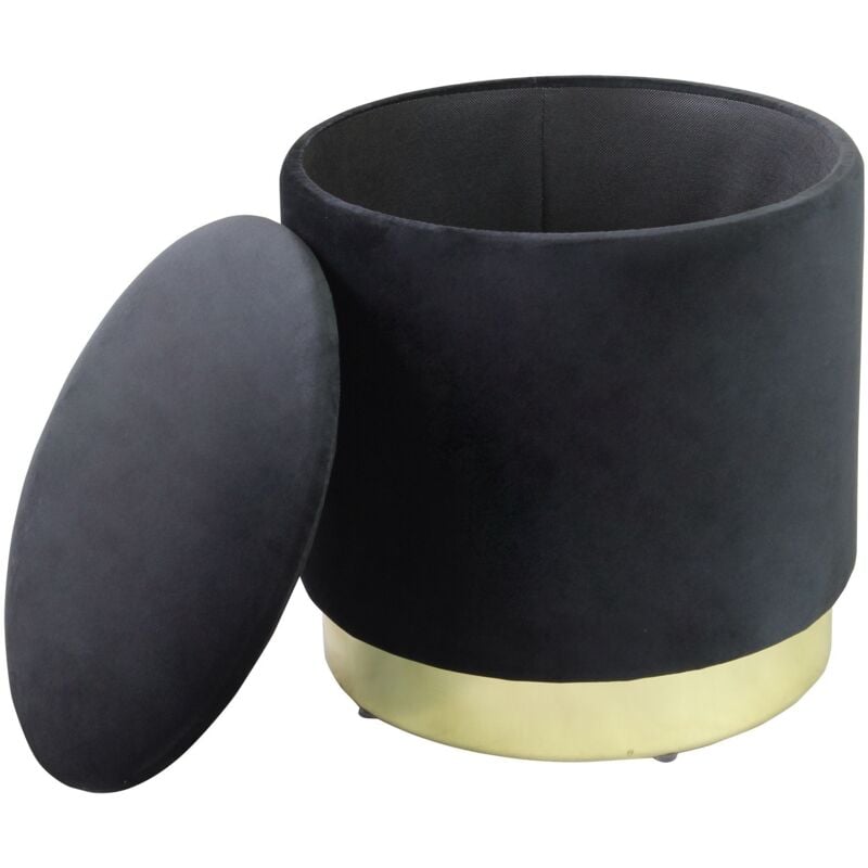 foto del prodotto milani home - lara - pouf rotondo in velluto