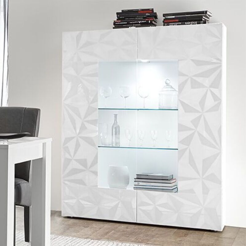foto del prodotto milani home lion vetrina moderna con 2 ante