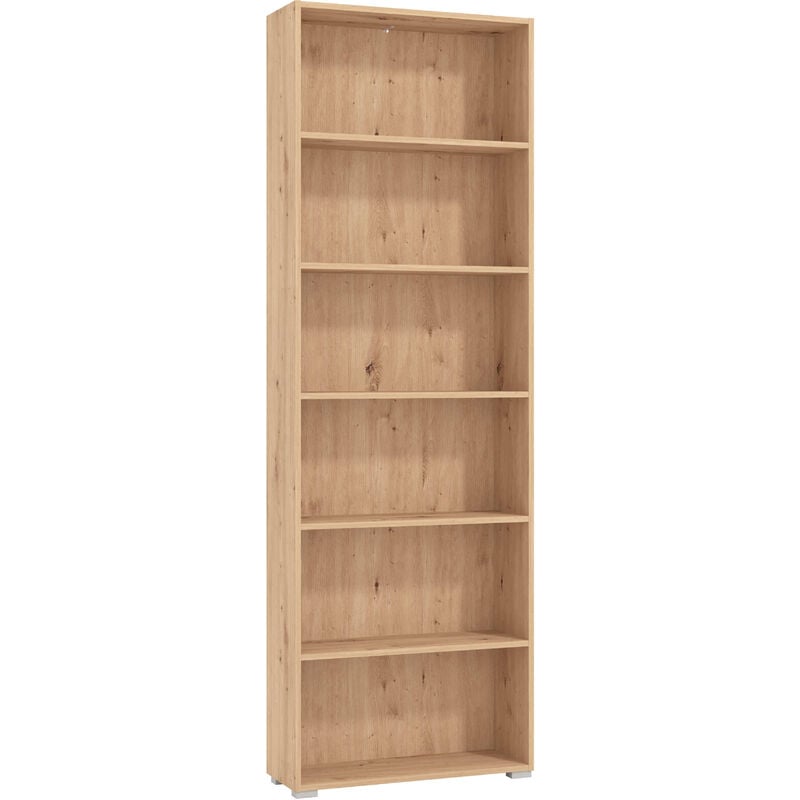 foto del prodotto milani home maddie libreria sei ripiani moderno minimal in legno