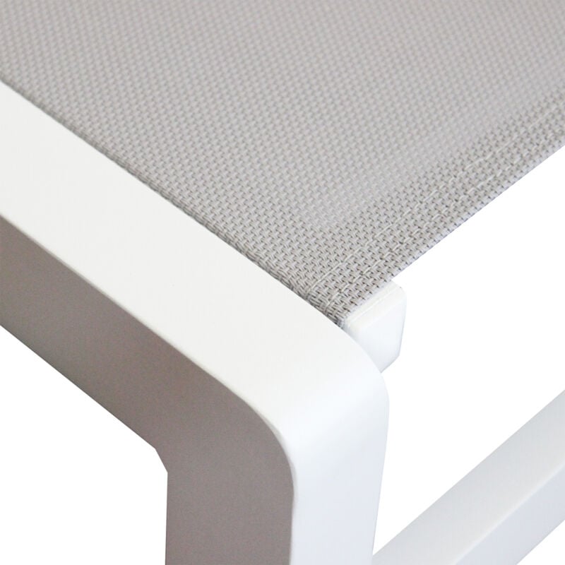 foto del prodotto milani home - marcus - lettino in alluminio con tettuccio