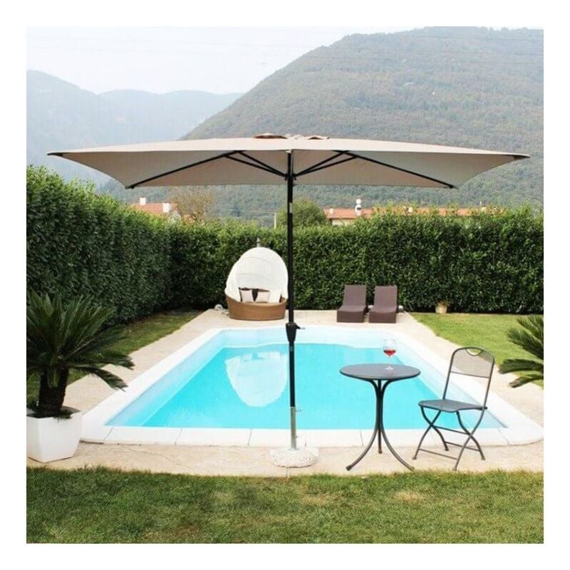 foto del prodotto milani home maritus ombrellone da giardino palo centrale 2 x 3 m