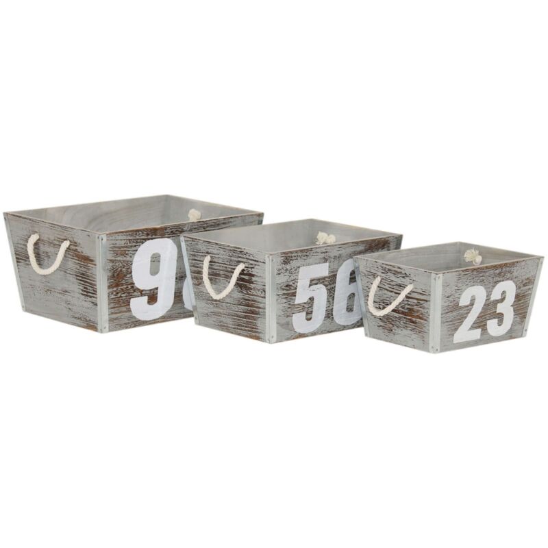 foto del prodotto milani home maverick set di 3 cassette in legno