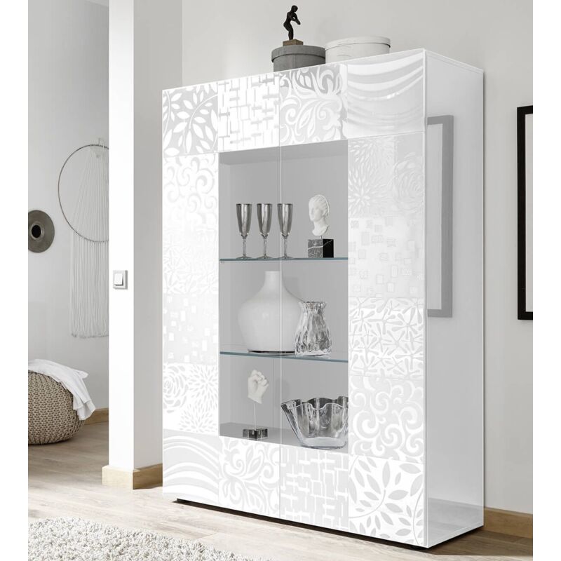 foto del prodotto milani home mori vetrina moderna con 2 ante