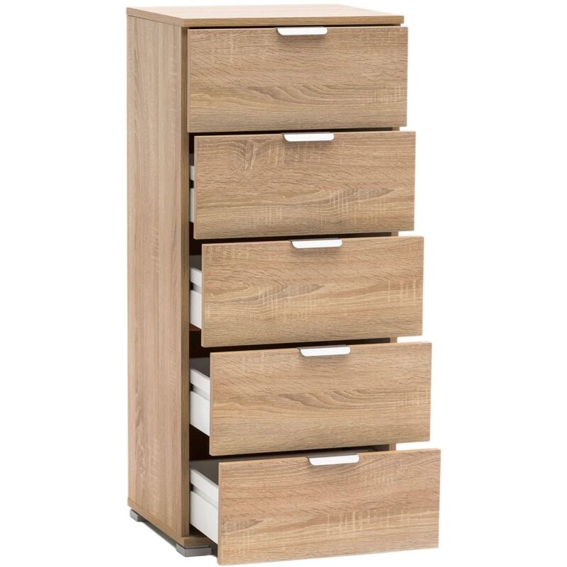 foto del prodotto milani home nirre cassettiera 5 cassetti
