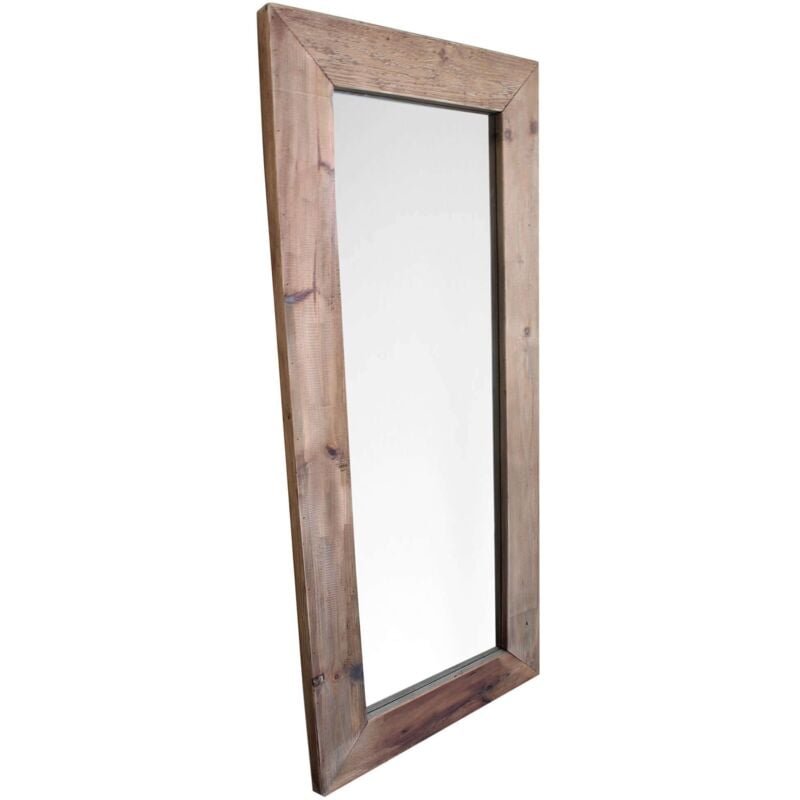 foto del prodotto milani home pinus specchio con cornice in pino riciclato