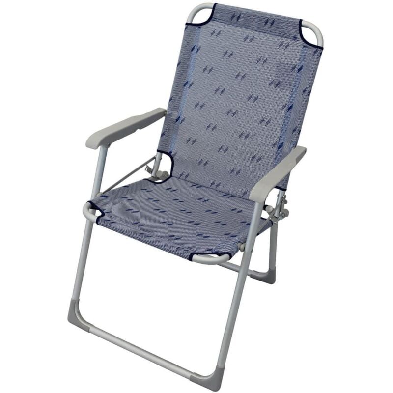 foto del prodotto milani home poltrona da spiaggia e campeggio pieghevole in alluminio e textilene cm 52 x 55 x 92 h