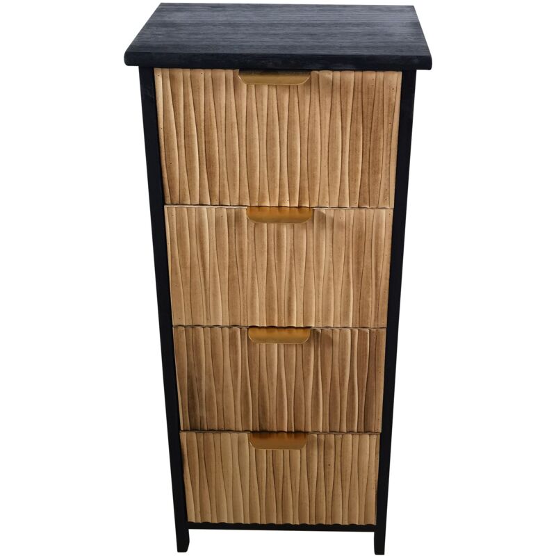 foto del prodotto milani home raissa mobiletto in legno con cassetti
