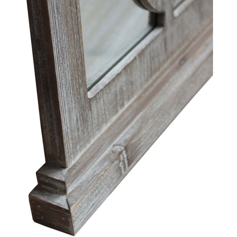 foto del prodotto milani home specchio in paulownia e mdf industrial