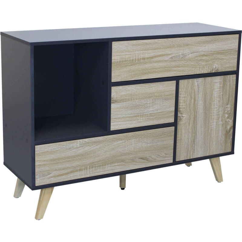 foto del prodotto milani home tetlis madia moderna con tre cassetti e un anta,6 h