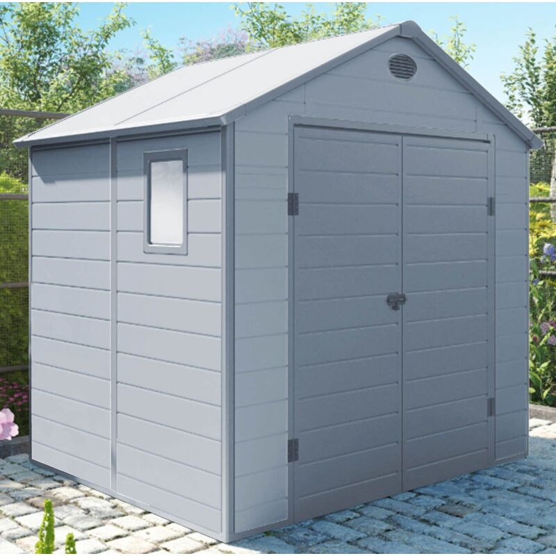 foto del prodotto milani home utility casetta in resina da giardino porta attrezzi