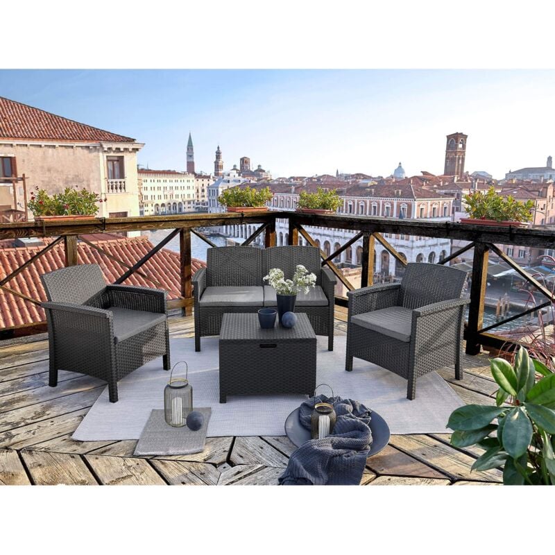 foto del prodotto milani home venezia salotto da esterno in resina