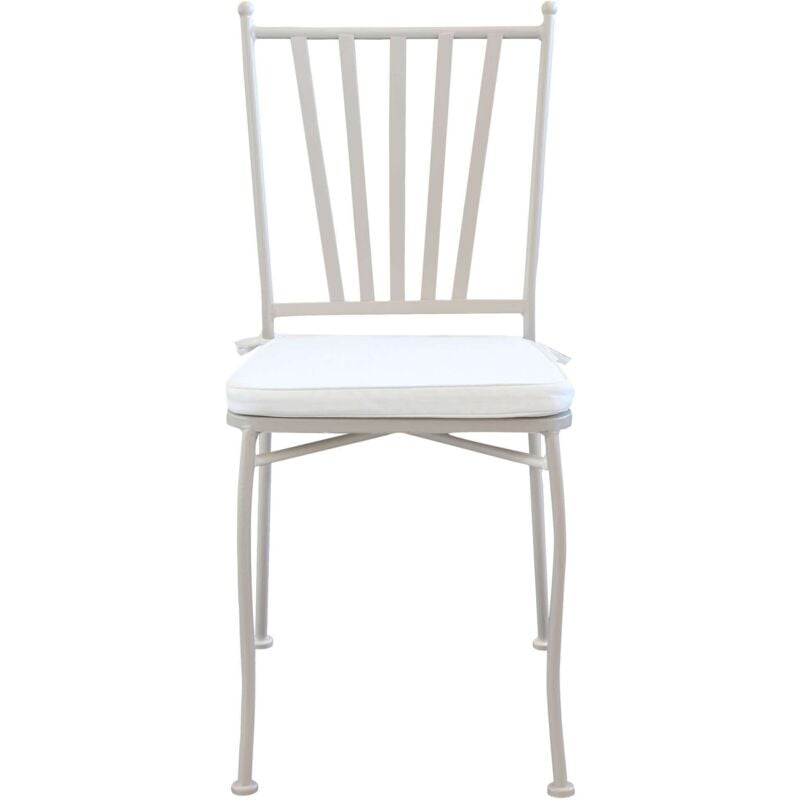 foto del prodotto milani home - ventus - sedia da giardino in acciaio completa di cuscino