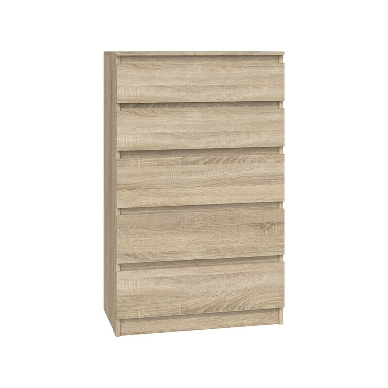 foto del prodotto milano 5 cassettiera moderna per camera da letto soggiorno ufficio 40x70x109.5 5 cassetti scorrevoli mobile contenitore chiffon