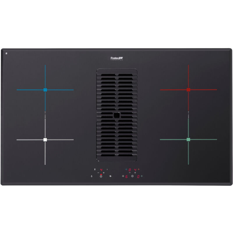 foto del prodotto milano air. colore del prodotto: nero, posizionamento dell'apparecchio: da incasso, dimensione della larghezza del piano cottura: 86 cm. certificazione: ce. tipo di controllo: touc... - 7391245 - foster