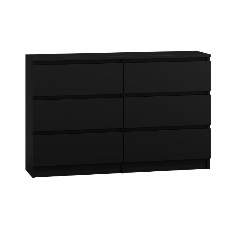 foto del prodotto milano cassettiera grande 6 cassetti 30x120x77cm stile scandinavo mobile contenitore cassettiera